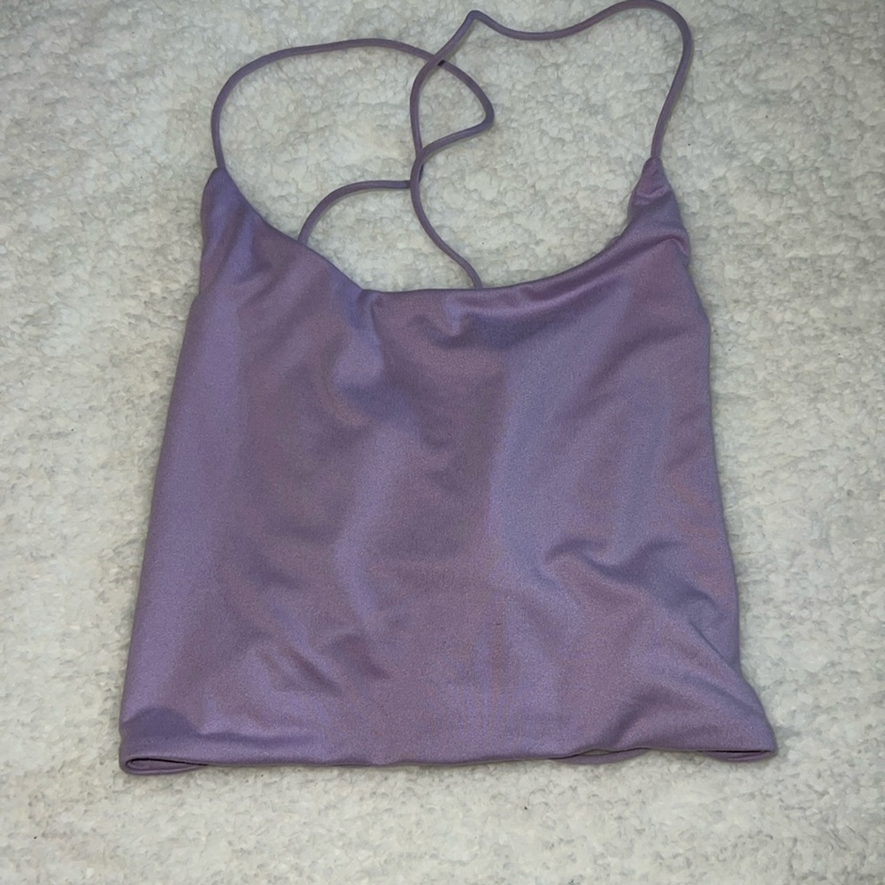 Shein lace up crop top